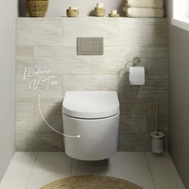 Lenz Melva Wand-WC mit WC-Sitz Weiß spülrandlos