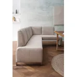 exxpo - sofa fashion Eckbank Intenso, viele Bezugsstoffe Cord, Leder, Struktur 244/157 cm (B/T), hohe Bodenfreiheit, frei im Raum stellbar, hoher Sitzkomfort beige