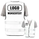 PixiPrints.com Persönliche Warnweste selbst gestalten mit eigenem Aufdruck * Bedruckt mit Name Text Bild Logo Firma * Anzahl: 10 Warnwesten * Farbe/Druck: Weiß/Rücken + rechte Brust - 10 Warnwesten