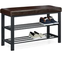 Relaxdays Schuhbank, offen, für 6-8 Paar Schuhe, Schuhregal zum