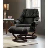 Stressless Stressless® »Reno«, (Set, Relaxsessel mit Hocker), mit Hocker, mit Classic Base, Größe S, M & L, Gestell Braun schwarz