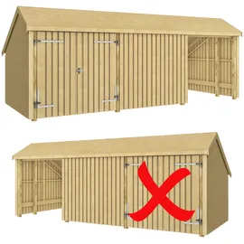 Plus Multi Gartenhaus 6,19 x 2,38 m Natur