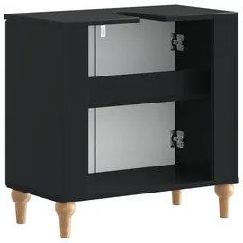 vidaXL Waschbeckenunterschrank Alkmaar 59,5 x 31,5 x 59 cm Schwarz