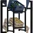 CLP Standregal Getränkekistenständer 75 x 47 x 31 cm Schwarz