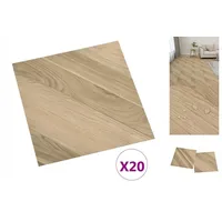 VidaXL PVC-Fliesen Selbstklebend 20 Stk. 1,86 m2 Braun Gestreift