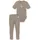 normani Outdoor Sports Baby Merino Kurzarmbody „Tihoi" und Hose „Tutira" in Beige | Gr.: 74