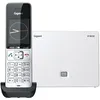 GIGASET Schnurloses DECT-Telefon COMFORT 500A mit IP BASE, schwarz-weiß (silber, schwarz, weiß), Stationärtelefone