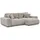 s-style möbel Ecksofa Plüschcord 4-Sitzer Grau