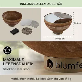 Blumfeldt Feuerschale Savage Ø 60,5 cm Braun