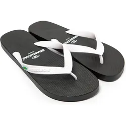 Schwarz-weiße BRASILERAS Herren Flip Flops mit rutschfester Sohle 43