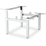 eSmart ETX-221W Weiß Ergonomisches Steh-Sitz-Doppel-Schreibtisch-Gestell Stufenlos elektrisch höhenverstellbar 69-119cm in Weiß 4x Memory Kollisionsschutz Aktivitätserinnerung Soft-Start/Stopp