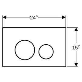 Geberit Sigma40 Betätigungsplatte Weiß Glas