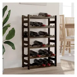vidaXL Weinregal 30 Flaschen 80 x 30 x 90 cm Schwarz