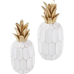 Dekoobjekt "Ananas", gold (weiß, goldfarben), Ø, Polyresin (Kunststein), GUIDO MARIA KRETSCHMER HOME & LIVING, Dekofiguren