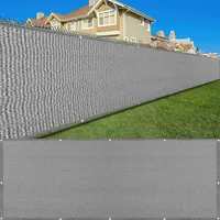 LIUNADM Balkon Sichtschutz Wetterfest 70 x 500 cm Windschutz Und Uv-Schutz, Sichtschutz Balkon Balkonabdeckung mit Kabelbinder, Reißfest für Balkongeländer, Hellgrau