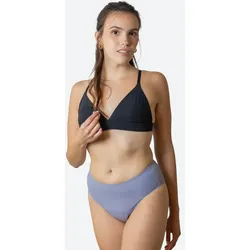 Periodenunterwäsche Hohe Taille Transparente Hüften Starke Blutung schwarz|blau M / GB 34
