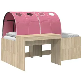 vidaXL Hochbett mit Schreibtisch für Kinder 3 Stk. Eiche