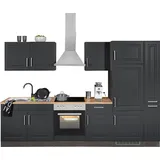 kochstation KS-Stockholm Küchenzeile 300 x 60 x 0 cm grau