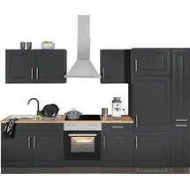 kochstation KS-Stockholm Küchenzeile 300 x 60 x 0 cm grau