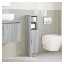 vidaXL Badezimmerschrank mit Rollenhalter Grau Sonoma 20,5x22x90 cm