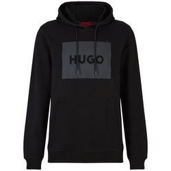 HUGO Herren Kapuzen-Sweatshirt - Duratschi223, Hoodie, French Terry, Baumwolle Schwarz S