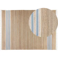 Teppich MIRZA Hellblau 160 x 230 cm Jute