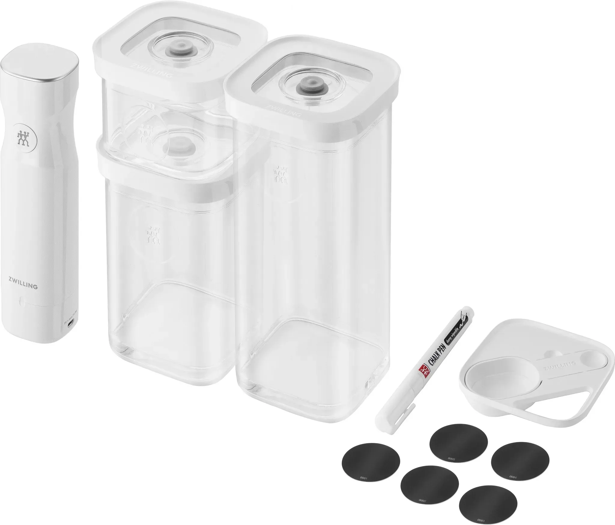 Zwilling Vakuumbehälter »CUBE«, (Set, 6 tlg.), Starter Set S Zwilling Transparent-weiß