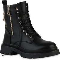 VAN HILL Damen Schnürstiefeletten in Schwarz