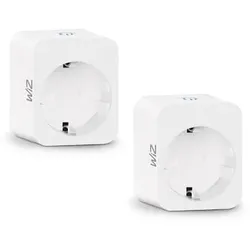 WiZ Smart Plug powermeter Type-F Steckdose weiß, 2er Pack