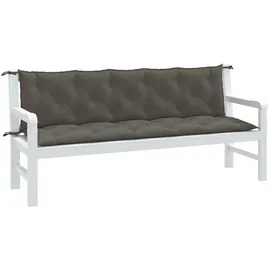 vidaXL Gartenbank-Auflagen 180 x 50 x 7 cm melange dunkelgrau 2 St.