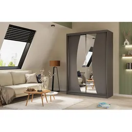 altdecor Schiebetürenschrank VOXI 150 x 216 x 61 cm Grau