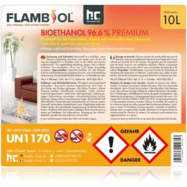 Höfer Chemie Flambiol Bioethanol 96,6% Premium 10 l