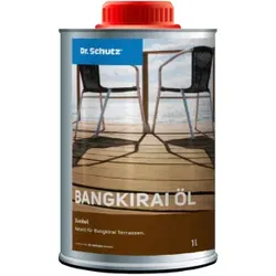 Dr. Schutz® Terrassenöl Bangkirai, Dunkel, Naturöl für Bangkirai Terrassen, 1 Liter - Flasche