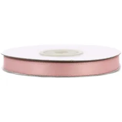 Doppelseitiges Satinband 6mm x 20m Schleifenband Geschenkband Stoffband  Altrosa