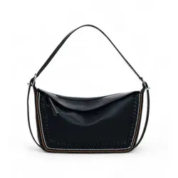Desigual für Damen. 25SAXP52 Schwarze Tasche mit geflochtenen Details (OSFA), Lässig, Polyurethan
