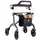 SALJOL Carbon Rollator mit Vollausstattung Leichtgewichtrollator 5,6 kg Sitzhöhe 62 cm grün