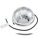 satisfire Spiegelkugel halb 20cm Silber
