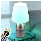 ETC Shop Touch Tisch Lampe DIMMBAR Wohn ZImmer FERNBEDIENUNG Textil Leuchte im Set inkl. RGB LED Leuchtmittel