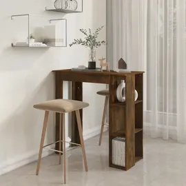 vidaXL Bartisch mit Regal 102 x 50 x 103,5 cm Braun