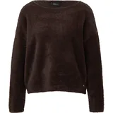 s.Oliver Flauschiger Relaxed-Fit-Pullover mit U-Boot-Ausschnitt Braun 46
