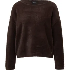 s.Oliver Flauschiger Relaxed-Fit-Pullover mit U-Boot-Ausschnitt Braun 46