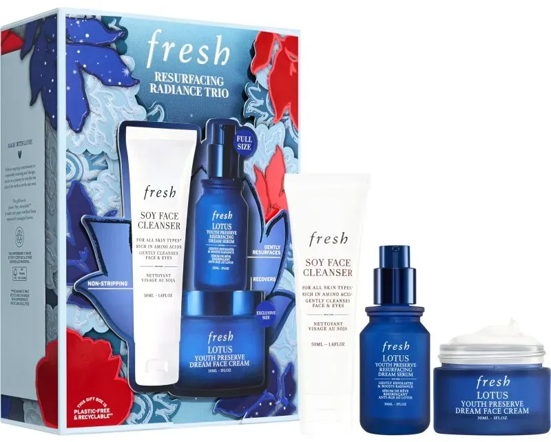 fresh Lotus Resurfacing Trio Gesichtspflegeset