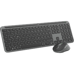 LOGITECH MK950 Signature Slim Combo, Tastatur & Maus Set, kabellos, Graphit