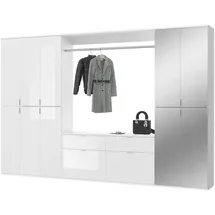 inn.furn SystemX Garderobenschrank 273 x 193 x 34 cm weiß