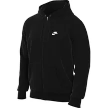 Nike Club Ft Full Zip Jacke, black/black/white S