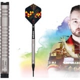 Unicorn Information System Unicorn Maestro 90% Tungsten-Dimitri Van den Bergh Dartpfeile mit weicher Spitze, Schwarz/Rot/Orange, 18 g