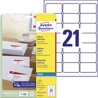 Avery Zweckform J8160-10 Adressetiketten/ Adressaufkleber (210 Etiketten, 63,5x38,1mm auf