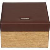 Windrose Wood Schmuckkoffer Leder 18 cm