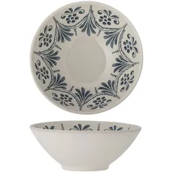 Bloomingville Heikki Schale 2000 ml, Steingut, Ø 26,5 x H11 cm, blau
