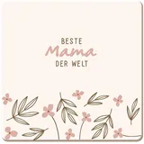 Grafik-Werkstatt Grafik Werkstatt lustiger Untersetzer aus Kork | Beste Mama der Welt, Bunt